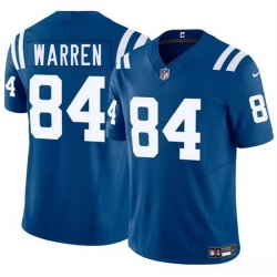 Men Indianapolis Colts 84 Tyler Warren Blue 2025 Draft F U S E  Vapor Limited Stitched Football Jersey