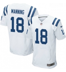 Men Nike Indianapolis Colts 18 Peyton Manning Elite White NFL Jersey Men Nike Indianapolis Colts 18 Peyton Manning Elite White NFL Jersey