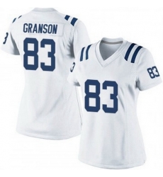 Women Indianapolis 83 Indianapolis Colts Kylen Granson White Jersey