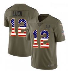 Youth Nike Indianapolis Colts 12 Andrew Luck Limited OliveUSA Flag 2017 Salute to Service NFL Jersey Youth Nike Indianapolis Colts 12 Andrew Luck Limited OliveUSA Flag 2017 Salute to Service NFL Jersey