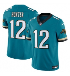 Men Jacksonville Jaguars 12 Travis Hunter Teal 2025 Draft F U S E Prowler Throwback Vapor Limited Stitched Football Jersey Men Jacksonville Jaguars 12 Travis Hunter Teal 2025 Draft F U S E Prowler Throwback Vapor Limited Stitched Football Jersey