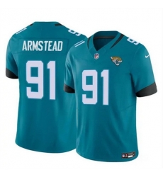 Men Jacksonville Jaguars 91 Arik Armstead Teal 2024 F U S E Vapor Untouchable Limited Stitched Jersey Men Jacksonville Jaguars 91 Arik Armstead Teal 2024 F U S E Vapor Untouchable Limited Stitched Jersey