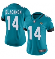 Nike Jaguars #14 Justin Blackmon Teal Green Alternate Women Jersey 2 Nike Jaguars #14 Justin Blackmon Teal Green Alternate Women Jersey 2