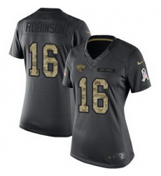 Nike Jaguars #16 Denard Robinson Black Womens Stitched NFL Limited 2016 Salute to Service Jersey Nike Jaguars #16 Denard Robinson Black Womens Stitched NFL Limited 2016 Salute to Service Jersey