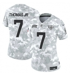 Women Jacksonville Jaguars 7 Brian Thomas Jr 2024 F U S E Arctic Camo Salute To Service Limited Stitched Football Jersey Women Jacksonville Jaguars 7 Brian Thomas Jr 2024 F U S E Arctic Camo Salute To Service Limited Stitched Football Jersey