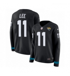 Womens Nike Jacksonville Jaguars 11 Marqise Lee Limited Black Therma Long Sleeve NFL Jersey Womens Nike Jacksonville Jaguars 11 Marqise Lee Limited Black Therma Long Sleeve NFL Jersey