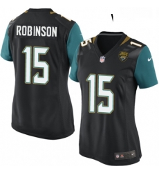 Womens Nike Jacksonville Jaguars 15 Allen Robinson Game Black Alternate NFL Jersey Womens Nike Jacksonville Jaguars 15 Allen Robinson Game Black Alternate NFL Jersey