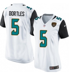 Womens Nike Jacksonville Jaguars 5 Blake Bortles Game White NFL Jersey Womens Nike Jacksonville Jaguars 5 Blake Bortles Game White NFL Jersey