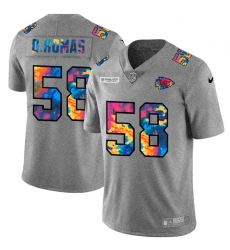 Kansas City Chiefs 58 Derrick Thomas Men Nike Multi Color 2020 NFL Crucial Catch NFL Jersey Greyheather Kansas City Chiefs 58 Derrick Thomas Men Nike Multi Color 2020 NFL Crucial Catch NFL Jersey Greyheather