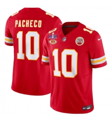 Men Kansas City Chiefs 10 Isiah Pacheco Red F U S E With NKH Patch And Super Bowl LVIII Patch Vapor Untouchable Limited Stitched Football Jersey Men Kansas City Chiefs 10 Isiah Pacheco Red F U S E With NKH Patch And Super Bowl LVIII Patch Vapor Untouchable Limited Stitched Football Jersey