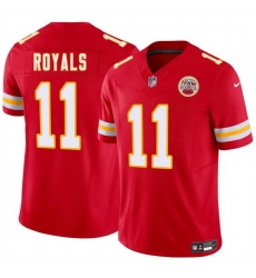 Men   Kansas City Chiefs 11 Jalen Royals Red 2025 Draft F U S E  Vapor Untouchable Limited Stitched Football Jersey
