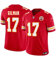 Men Kansas City Chiefs  17 Alohi Gilman Red 2026 F U S E  Vapor Untouchable Limited Stitched Football Jersey