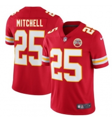 Men   Kansas City Chiefs 25 Elijah Mitchell Red 2025 Vapor Untouchable Limited Stitched Football Jersey