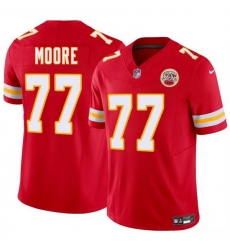 Men   Kansas City Chiefs 77 Jaylon Moore Red 2025 F U S E  Vapor Untouchable Limited Stitched Football Jersey