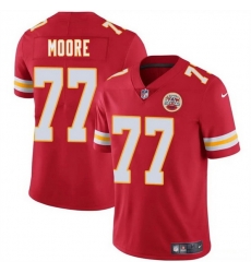 Men   Kansas City Chiefs 77 Jaylon Moore Red 2025 Vapor Untouchable Limited Stitched Football Jersey