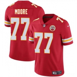 Men   Kansas City Chiefs 77 Jaylon Moore Red 2025 Vapor Untouchable Limited Stitched Football Jersey