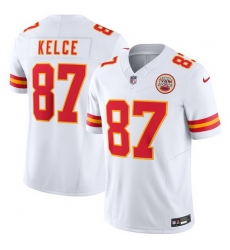 Men Kansas City Chiefs 87 Travis Kelce White 2023 F.U.S.E. Vapor Untouchable Limited Stitched Jersey Men Kansas City Chiefs 87 Travis Kelce White 2023 F.U.S.E. Vapor Untouchable Limited Stitched Jersey