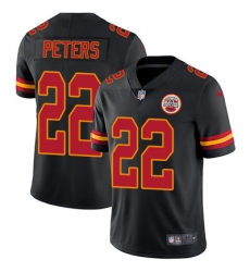 Nike Chiefs #22 Marcus Peters Black Mens Stitched NFL Limited Rush Jersey Nike Chiefs #22 Marcus Peters Black Mens Stitched NFL Limited Rush Jersey