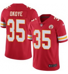 Nike Chiefs #35 Christian Okoye Red Team Color Mens Stitched NFL Vapor Untouchable Limited Jersey Nike Chiefs #35 Christian Okoye Red Team Color Mens Stitched NFL Vapor Untouchable Limited Jersey