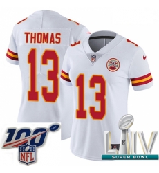 2020 Super Bowl LIV Women Nike Kansas City Chiefs #13 De'Anthony Thomas White Vapor Untouchable Limited Player NFL Jersey 2020 Super Bowl LIV Women Nike Kansas City Chiefs #13 De'Anthony Thomas White Vapor Untouchable Limited Player NFL Jersey