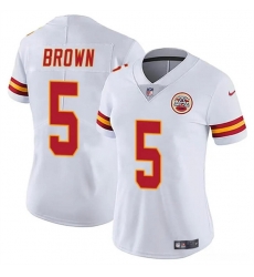 Women Kansas City Chiefs 5 Hollywood Brown White Vapor Untouchable Limited Stitched Jersey Women Kansas City Chiefs 5 Hollywood Brown White Vapor Untouchable Limited Stitched Jersey