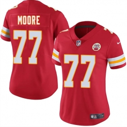 Women Kansas City Chiefs 77 Jaylon Moore Red 2025 Vapor Untouchable Limited Stitched Jersey