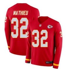 Chiefs 32 Tyrann Mathieu Red Team Color Youth Stitched Football Limited Therma Long Sleeve Jersey Chiefs 32 Tyrann Mathieu Red Team Color Youth Stitched Football Limited Therma Long Sleeve Jersey