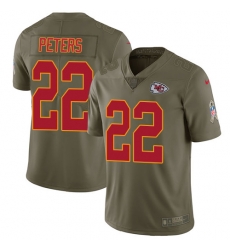 Youth Nike Chiefs #22 Marcus Peters Olive Stitched NFL Limited 2017 Salute to Service Jersey Youth Nike Chiefs #22 Marcus Peters Olive Stitched NFL Limited 2017 Salute to Service Jersey