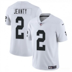 Men Las Vegas Raiders 2 Ashton Jeanty White 2025 Draft Vapor Untouchable Limited Stitched Football Jersey