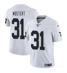 Men Las Vegas Raiders 31 Raheem Mostert White 2025 Vapor Stitched Football Jersey