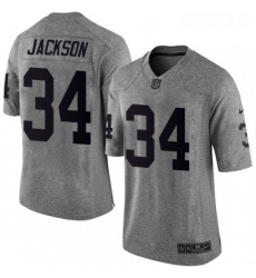Mens Nike Oakland Raiders 34 Bo Jackson Limited Gray Gridiron NFL Jersey