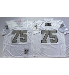 Mitchell And Ness Raiders #75 Howie Long White Throwback Stitched NFL Jerseys Mitchell And Ness Raiders #75 Howie Long White Throwback Stitched NFL Jerseys
