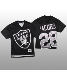 NFL Las Vegas Raiders 28 Josh Jacobs Black Men Mitchell 26 Nell Big Face Fashion Limited NFL Jersey NFL Las Vegas Raiders 28 Josh Jacobs Black Men Mitchell 26 Nell Big Face Fashion Limited NFL Jersey