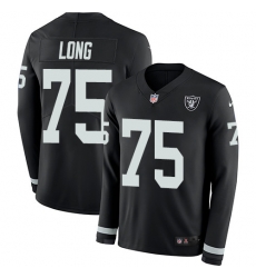 Nike Raiders #75 Howie Long Black Team Color Men Stitched NFL Limited Therma Long Sleeve Jersey Nike Raiders #75 Howie Long Black Team Color Men Stitched NFL Limited Therma Long Sleeve Jersey