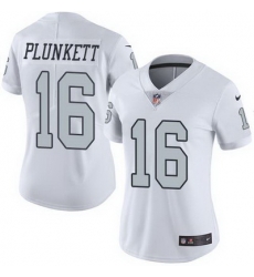 Nike Raiders #16 Jim Plunkett White Womens Stitched NFL Limited Rush Jersey Nike Raiders #16 Jim Plunkett White Womens Stitched NFL Limited Rush Jersey