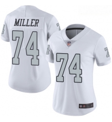 Raiders #74 Kolton Miller White Women Stitched Football Limited Rush Jersey Raiders #74 Kolton Miller White Women Stitched Football Limited Rush Jersey