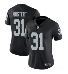Women Las Vegas Raiders 31 Raheem Mostert Black 2025 Vapor Stitched Jersey