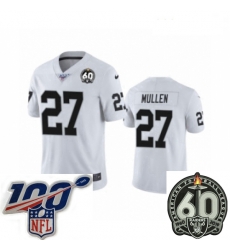 Women Oakland Raiders #27 Trayvon Mullen White 60th Anniversary Vapor Untouchable Limited Player 100th Season Football Jersey Women Oakland Raiders #27 Trayvon Mullen White 60th Anniversary Vapor Untouchable Limited Player 100th Season Football Jersey