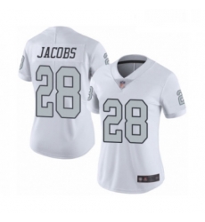 Womens Oakland Raiders 28 Josh Jacobs Limited White Rush Vapor Untouchable Football Jersey Womens Oakland Raiders 28 Josh Jacobs Limited White Rush Vapor Untouchable Football Jersey