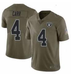 Youth Las Vegas Raiders 4 Derek Carr 2017 Green Salute To Service Limited Jersey Youth Las Vegas Raiders 4 Derek Carr 2017 Green Salute To Service Limited Jersey