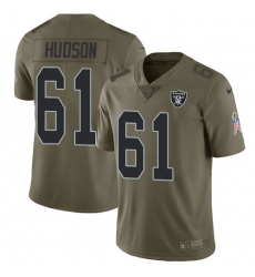 Youth Nike Raiders #61 Rodney Hudson Olive Stitched NFL Limited 2017 Salute to Service Jersey Youth Nike Raiders #61 Rodney Hudson Olive Stitched NFL Limited 2017 Salute to Service Jersey