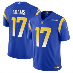 Men Los Angeles Rams 17 Davante Adams Blue 2024 F U S E  Vapor Untouchable Stitched Football Jersey