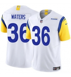 Men Los Angeles Rams 36 Jordan Waters White 2024 F U S E  Vapor Untouchable Stitched Football Jersey