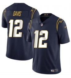 Men Los Angeles Chargers 12 Derius Davis Navy 2024 Vapor Limited Stitched Football Jersey Men Los Angeles Chargers 12 Derius Davis Navy 2024 Vapor Limited Stitched Football Jersey