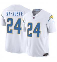 Men Los Angeles Chargers 24 Benjamin St Juste White 2024 F U S E Vapor Limited Stitched Football Jersey