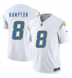 Men Los Angeles Chargers 8 Omarion Hampton White 2025 Draft F U S E Vapor Limited Stitched Football Jersey Men Los Angeles Chargers 8 Omarion Hampton White 2025 Draft F U S E Vapor Limited Stitched Football Jersey