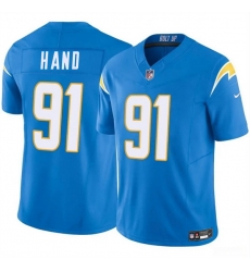 Men Los Angeles Chargers 91 Da 27Shawn Hand Blue 2024 F U S E Vapor Limited Stitched Football Jersey