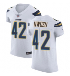 Nike Chargers #42 Uchenna Nwosu White Mens Stitched NFL Vapor Untouchable Elite Jersey Nike Chargers #42 Uchenna Nwosu White Mens Stitched NFL Vapor Untouchable Elite Jersey