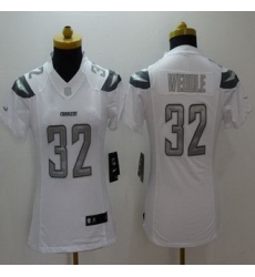 Women New San Diego Chargers #32 Eric Weddle White Stitched NFL Limited Platinum Jersey Women New San Diego Chargers #32 Eric Weddle White Stitched NFL Limited Platinum Jersey