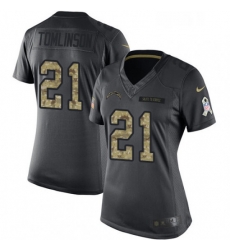 Womens Nike Los Angeles Chargers 21 LaDainian Tomlinson Limited Black 2016 Salute to Service NFL Jersey Womens Nike Los Angeles Chargers 21 LaDainian Tomlinson Limited Black 2016 Salute to Service NFL Jersey